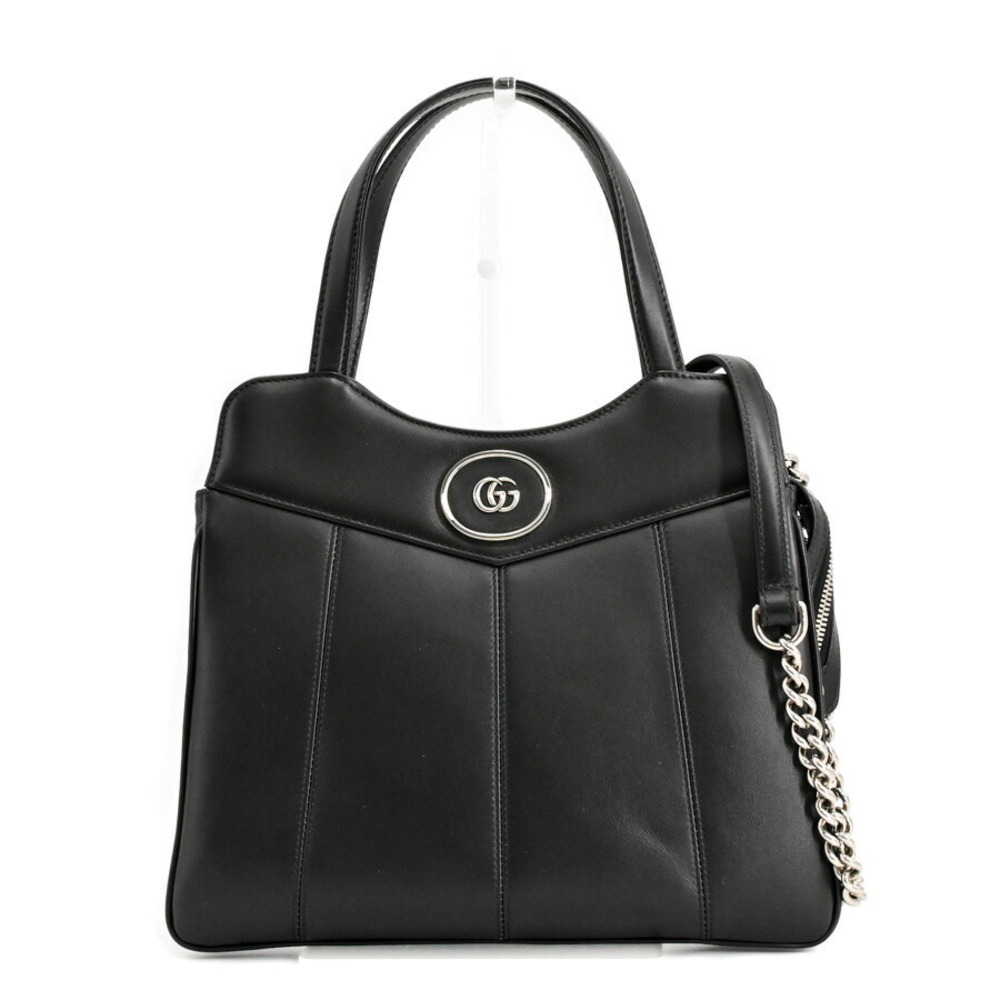 Gucci GG Tote Shoulder Bag black leather